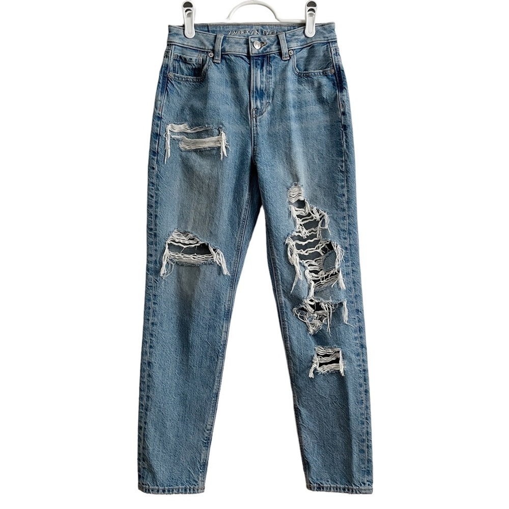 Ae Mom Jean Distressed Ripped Hi-Rise